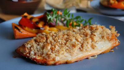 Fish in Chestnut Crust